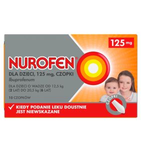 Nurofen dla dzieci, 125 mg, czopki, 10 szt.