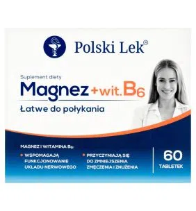 Magnez + Vit.B6, tabl.,(Polski Lek), 60 szt