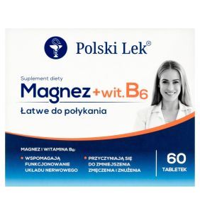 Magnez + Vit.B6, tabl.,(Polski Lek), 60 szt