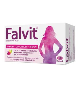 Falvit, tabletki drażowane, 60 szt.