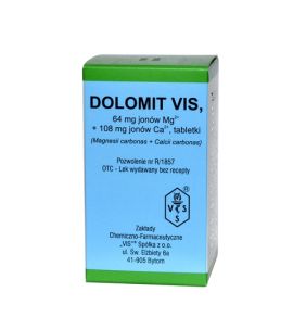Dolomit VIS, 64 mg jonow Mg+108 mg jonow Ca, tabl.,100 szt