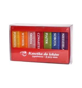 Kasetka do leków, tygodniowa, 3-komorowa, 1 szt.