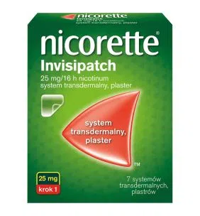 Nicorette Invisipatch, 25 mg/16 h, plastry transdermalne, 7 szt.