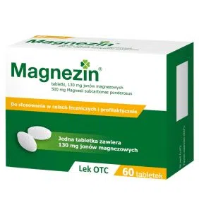 Magnezin, 130 mg jonów magnezowych, tabletki, 60 szt.