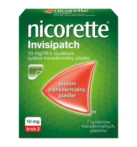 Nicorette invisipatch, 10 mg, plastry transdermalne, 7 szt.