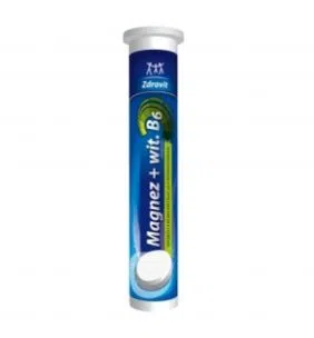Zdrovit Magnez + Witamina B6, tabletki musujące, smak cytrynowy, 24 szt.