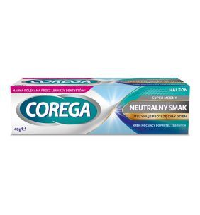 Corega Super Mocny Neutralny Smak, krem do protez, 40 g