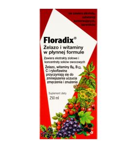 Floradix, żelazo i witaminy, płyn, 250 ml