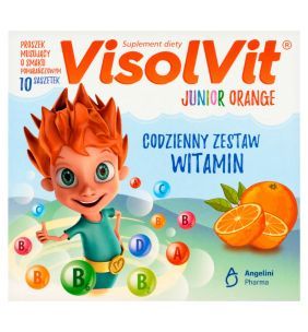 Visolvit Junior Orange, granulat w saszetkach, musujący, 10 szt.