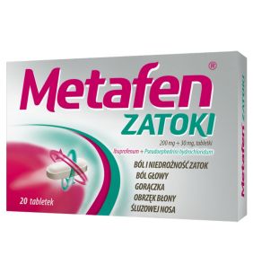 Metafen Zatoki, 200mg+30mg, tabletki powlekane, 20 szt.