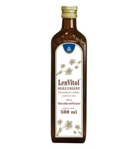 LenVitol olej lniany,tlocz.na zimno,(LenVitol budwig.),500ml