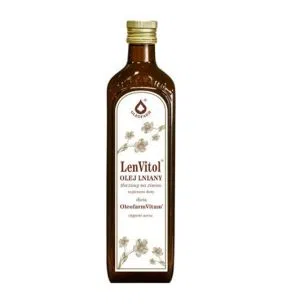 LenVitol olej lniany,tlocz.na zimno,(LenVitol budwig.), 1 l
