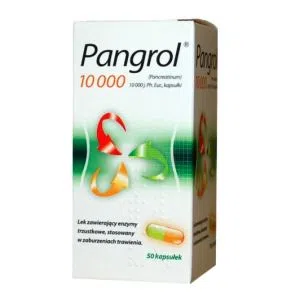 Pangrol 10 000, 10 000 j., kapsułki, 50 szt.