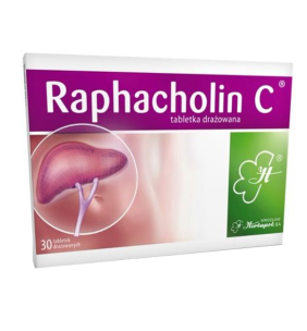 Raphacholin C, tabletki drażowane, 30 sztuk