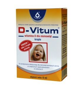 D-Vitum, witamina D dla niemowląt, 6 ml (krople)