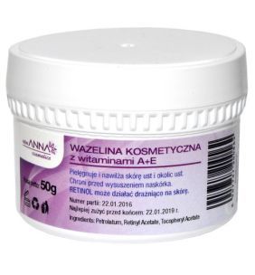 New Anna Cosmetics, wazelina kosmetyczna z witaminami A+E, 50 g