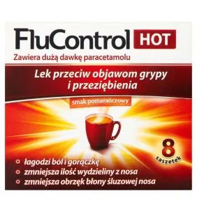 Flucontrol Hot, proszek do sporządzania roztworu doustnego, 5,5g, 8 saszetek