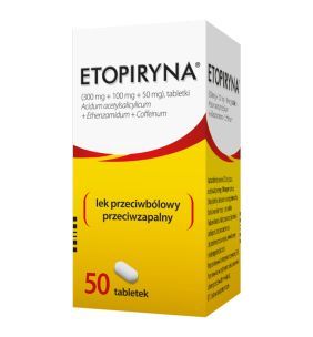 Etopiryna tabletki od bolu glowy, tabl.,50 szt,fiolka