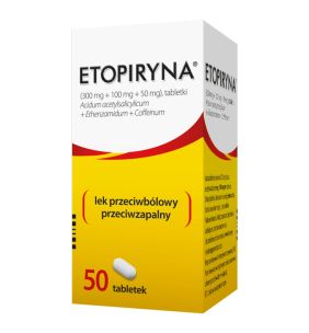 Etopiryna tabletki od bolu glowy, tabl.,50 szt,fiolka