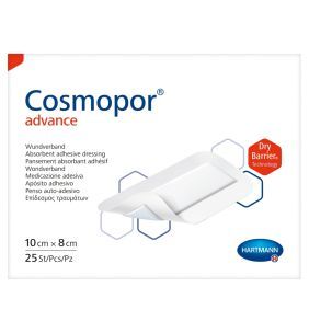 Cosmopor Advance, opatrunki do silnie sączących się ran, 10 cm x 8 cm, 25 szt.