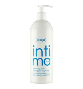 Ziaja Intima, kremowy płyn do higieny intymnej regenerująco-łagodzący, 500 ml