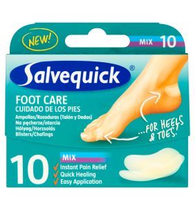 Salvequick, plastry na pęcherze, otarcia, mix, 10 szt.