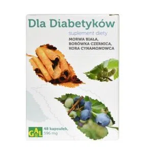 Dla Diabetyków, morwa, borówka, kora cynamonu, 596 mg, kapsułki, 48 szt.