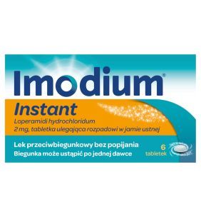 Imodium Instant, 2 mg, tabletka ulegająca rozpadowi w jamie ustnej, 6 sztuk