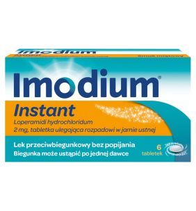 Imodium Instant, 2 mg, tabletki ulegające rozpadowi w jamie ustnej, 6 szt.