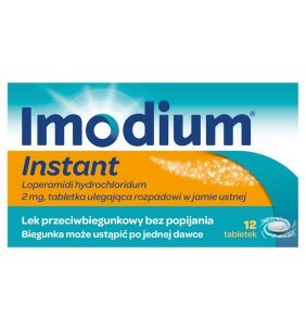 Imodium Instant, 2 mg, tabletki ulegające rozpadowi w jamie ustnej, 12 szt.