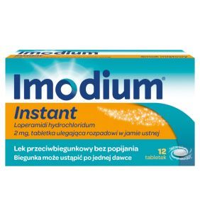 Imodium Instant, 2 mg, tabletki ulegające rozpadowi w jamie ustnej, 12 szt.