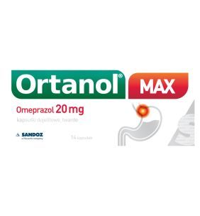 Ortanol MAX, 20 mg, kapsułki dojelitowe, twarde, 14 sztuk