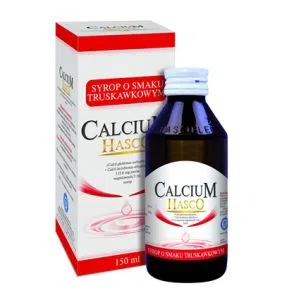 Calcium Hasco, 115,6 mg/5ml, syrop o smaku truskawkowym, 150 ml