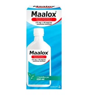 Maalox, (35 mg+40mg)/ml, zawiesina doustna, 250 ml