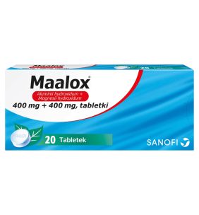 Maalox, 400 mg+400 mg, tabletki, 20 szt.
