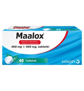 Maalox, 400 mg+400 mg, tabletki, 40 szt.