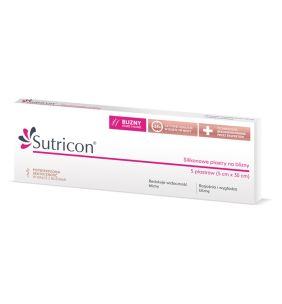 Sutricon, silikonowe plastry na blizny, 5 cm x 30 cm, 5 szt.