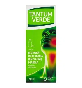 Tantum Verde, 0,15%, roztwór do płukania jamy ustnej i gardła, 240 ml