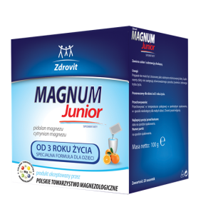 Zdrovit Magnum Junior, od 3 roku życia, proszek, 20 saszetek