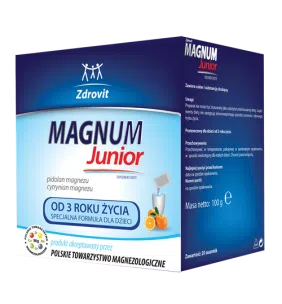 Zdrovit Magnum Junior, od 3 roku życia, proszek, 20 saszetek