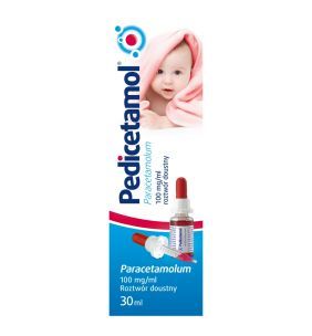 Pedicetamol, (100 mg/ml), krople, 30 ml
