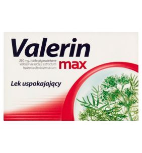 Valerin max, 360 mg, 10 tabletek, tabletek