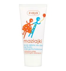 Ziaja Maziajki, żel do zębów dla dzieci bez fluoru, smak gumy balonowej, 50 ml