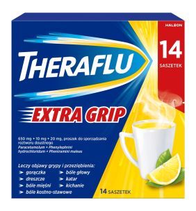 Theraflu ExtraGRIP, proszek do sporządzenia roztworu doustnego, 14 saszetek