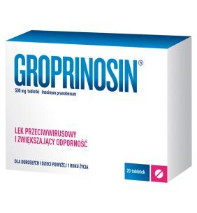 Groprinosin, 500 mg, tabl., 20 szt