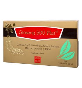 Ginseng 500 plus, płyn doustny, fiolki, 10 ml x 10 szt.