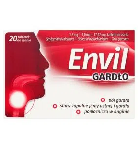 Envil gardło, tabletki do ssania, 20 szt.