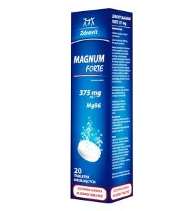Zdrovit Magnum Forte 375 mg, tabletki musujące, smak cytrynowy, 20 szt.