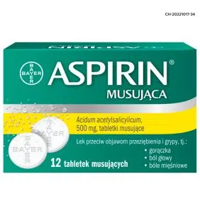 Aspirin Musująca (Ultra Fast), 500 mg, tabletki musujące, 12 szt.