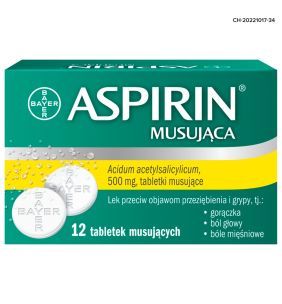 Aspirin Musująca (Ultra Fast), 500 mg, tabletki musujące, 12 szt.
